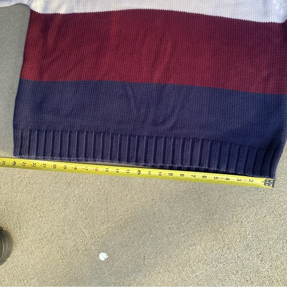 Tommy Hilfiger Oversized Wide Stripe Cotton Knit Crewneck Sweater Size XL - Picture 16 of 16